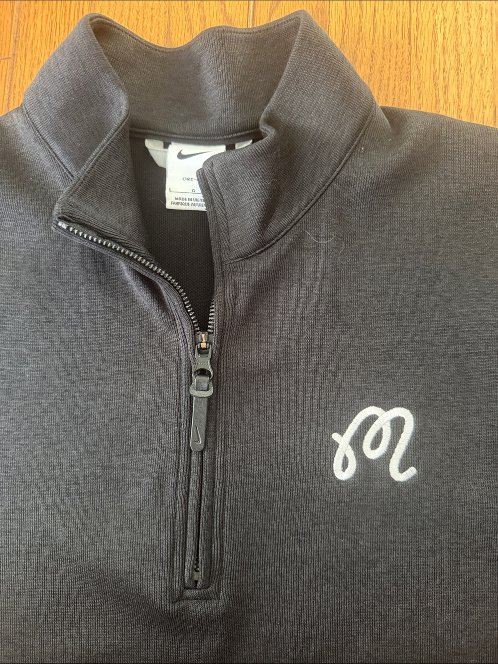 Nike x Malbon Men's Black Quarter-Zip Sweater knit- dri-fit - Picture 2 of 4